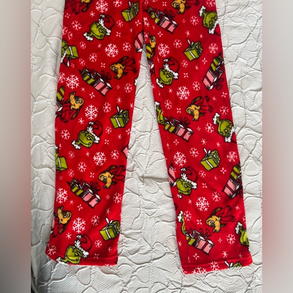 Dr. Seuss The Grinch Pajama Sleepwear Red Soft Pants US Women Size M‎ (0541) - Picture 4 of 12